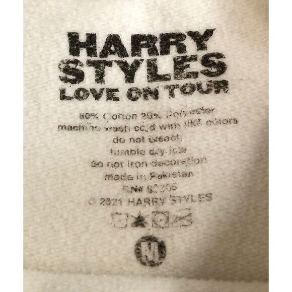 Harry Styles Love On Tour 2021 Official Crewneck Sweatshirt M White B3 - Picture 5 of 6